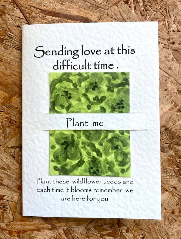 Sympathy - Sending love - Green leaves 024