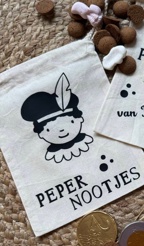Pepernoten zakje zwart