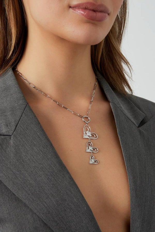 Heart trio ketting