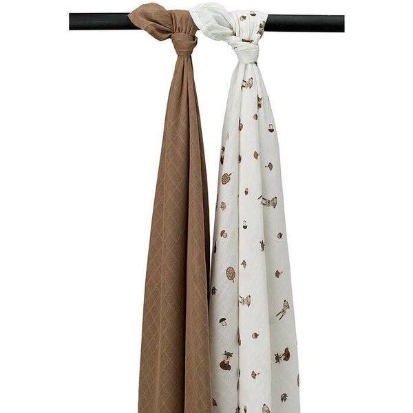 Hydrofiele doeken Forest Animals Toffee 120x120cm