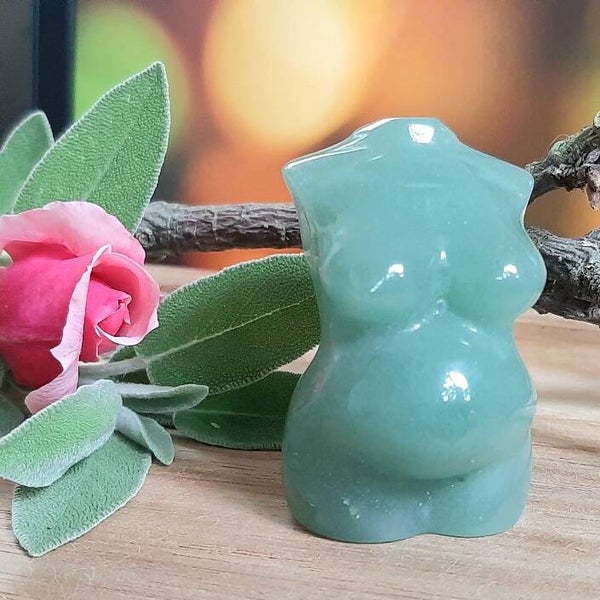 Zwangere body groene aventurijn