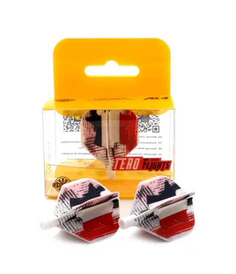 TERO AK4 Ailettes Blanc Motif Drapeau France - Standard - Lot de 3