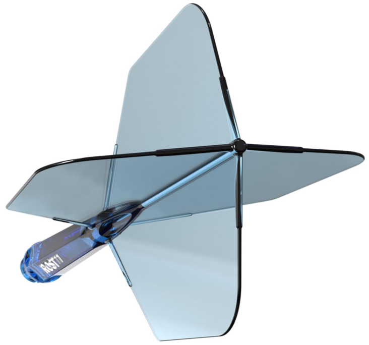 ROST 77 Bleu Transparent - Big Wing - Lot de 3