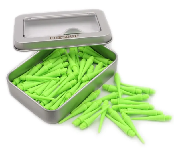 Pointes Souple 2BA Vert - Boite en métal de 100 pièces