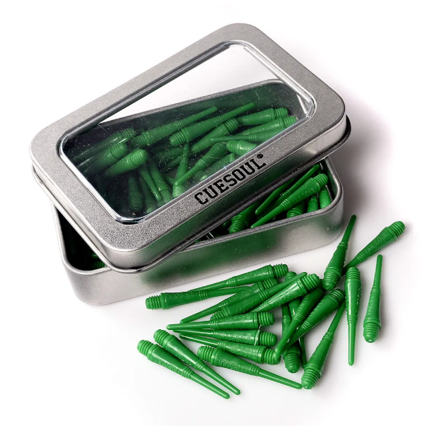 Pointes Souple 2BA Vert Foncé - Boite en métal de 100 pièces