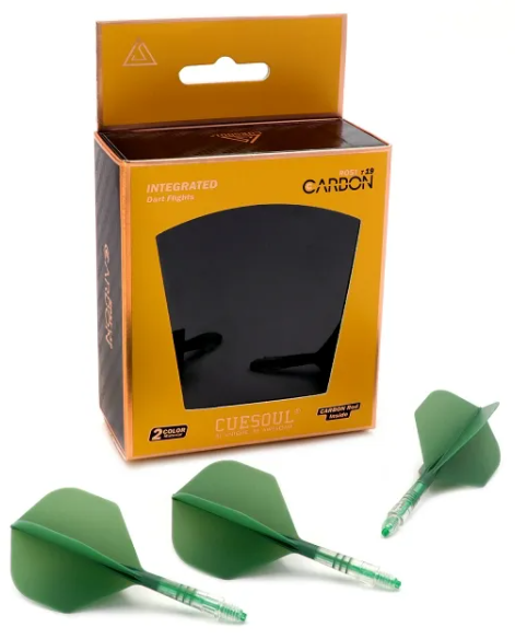 ROST T19 avec tige Carbone Verte intégrée et aillettes Vertes - Standard - Lot de 3