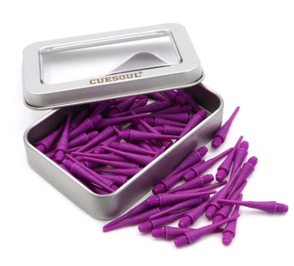 Pointes Souple 2BA Violet - Boite en métal de 100 pièces