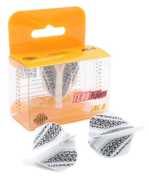 TERO AK4 Ailettes Blanc Motif Black Pattern - Standard - Lot de 3