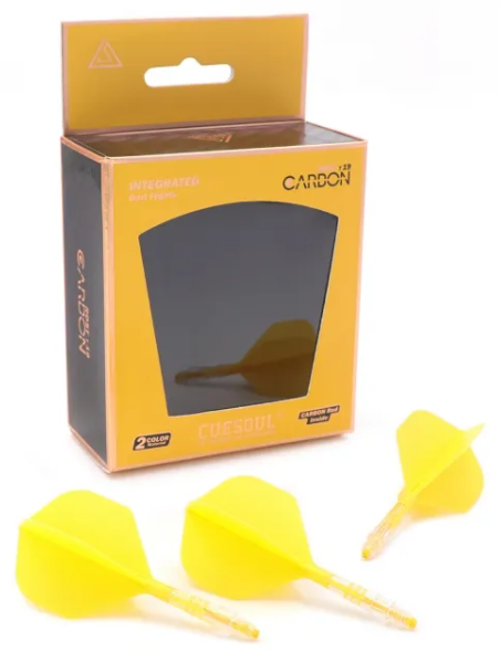 ROST T19 avec tige Carbone Jaune intégrée et aillettes Jaunes - Standard - Lot de 3