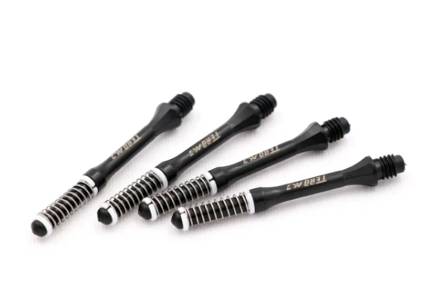 TERO AK7 Tiges Noir à ressort intégré - Slim - Lot de 4