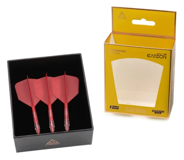 ROST T19 avec tige Carbone Rouge intégrée et aillettes Rouges - Big Wing - Lot de 3