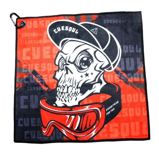Serviette en microfibre CUESOUL Skeleton avec mousqueton