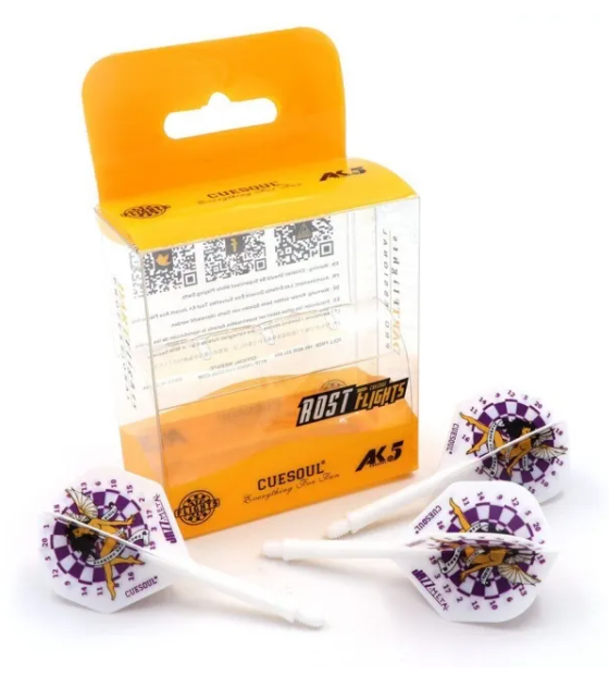 ROST AK5 Blanc Motif Fairy on Dartboard - Standard - Taille M - Lot de 3