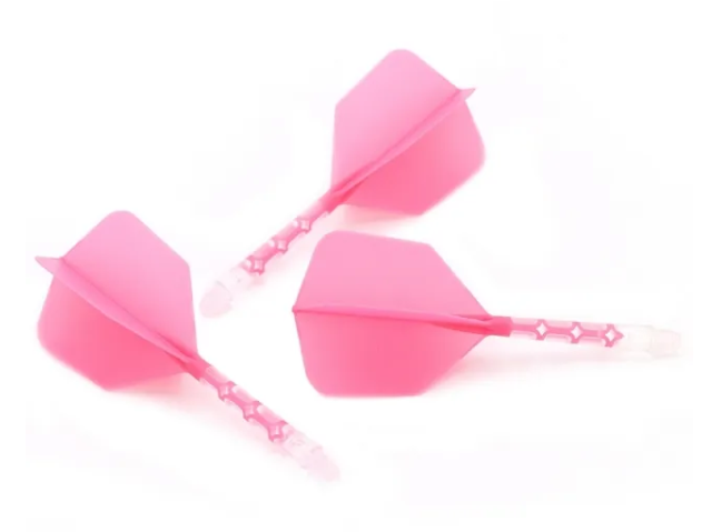 ROST T19 avec tige tranparente intégrée et aillettes Roses - Big Wing - Lot de 3