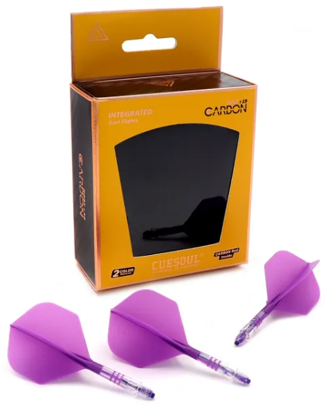 ROST T19 avec tige Carbone Violette intégrée et aillettes Violettes - Standard - Lot de 3