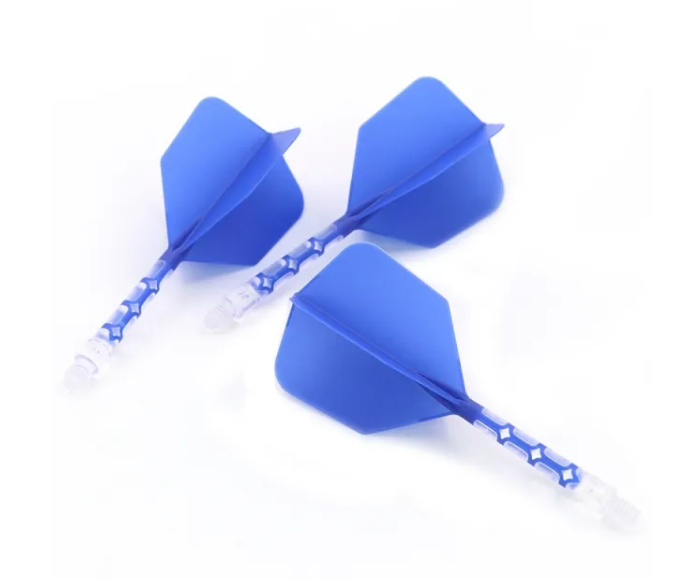 ROST T19 avec tige tranparente intégrée et aillettes Bleues - Big Wing - Lot de 3