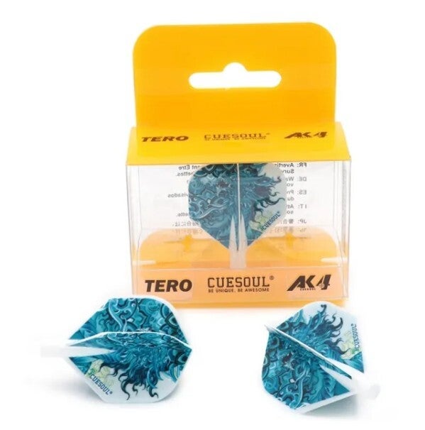 TERO AK4 Ailettes Blanc Motif Black Tortoise - Standard - Lot de 3