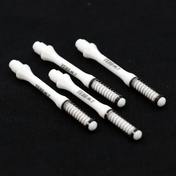 TERO AK7 Tiges Blanc à ressort intégré - Slim - Lot de 4