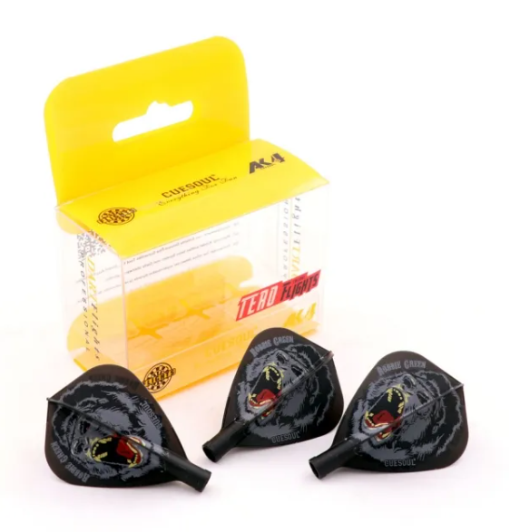 TERO AK4 Ailettes Noir Motif Robbie "Kong" Green Edition - Kite - Lot de 3