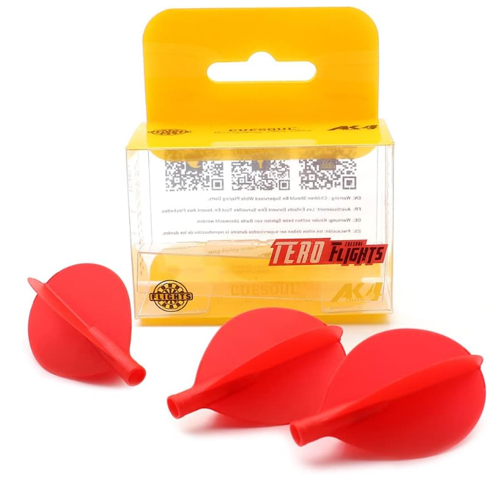 TERO AK4 Ailettes Rouge - Teardrop - Lot de 3