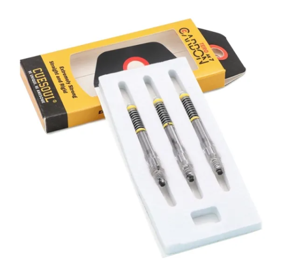 TERO AK7 Tiges Carbon Noir à ressort intégré - Standard - Lot de 3