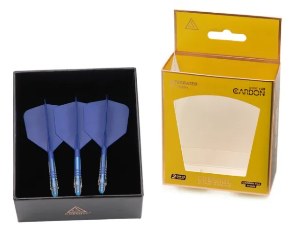 ROST T19 avec tige Carbone Bleue intégrée et aillettes Bleues - Big Wing - Lot de 3