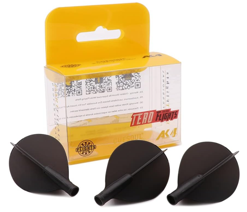 TERO AK4 Ailettes Noir - Teardrop - Lot de 3