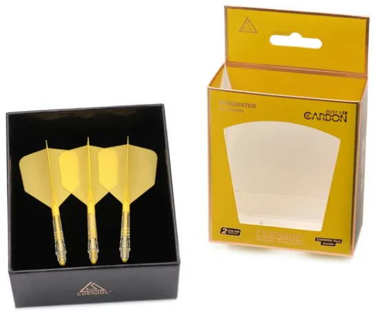 ROST T19 avec tige Carbone Jaune intégrée et aillettes Jaunes - Big Wing - Lot de 3