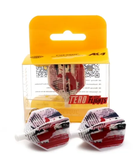 TERO AK4 Ailettes Blanc Motif Drapeau Royaume-Uni - Standard - Lot de 3