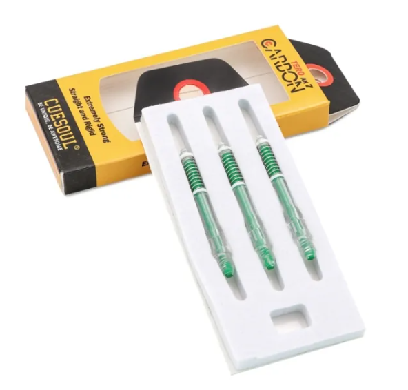 TERO AK7 Tiges Carbon Vert à ressort intégré - Standard - Lot de 3