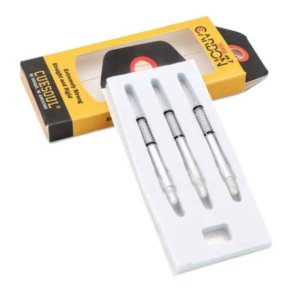 TERO AK7 Tiges Carbon Blanc à ressort intégré - Standard - Lot de 3