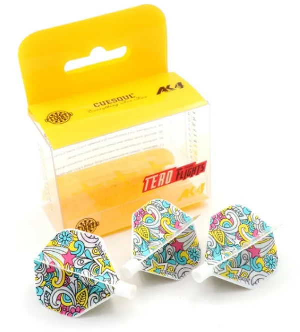 TERO AK4 Ailettes Blanc Motif Stars - Standard - Lot de 3