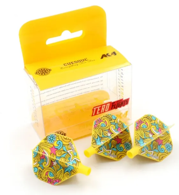 TERO AK4 Ailettes Jaune Motif Stars - Standard - Lot de 3