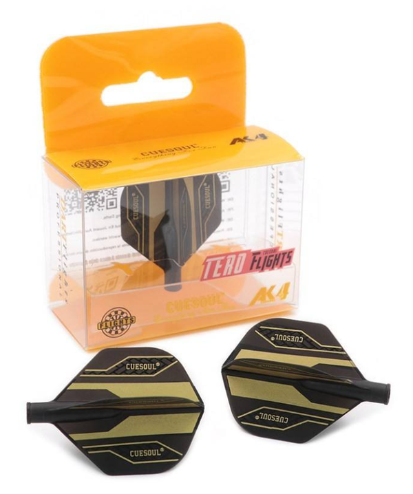 TERO AK4 Ailettes Noir Motif Golden Pattern - Standard - Lot de 3