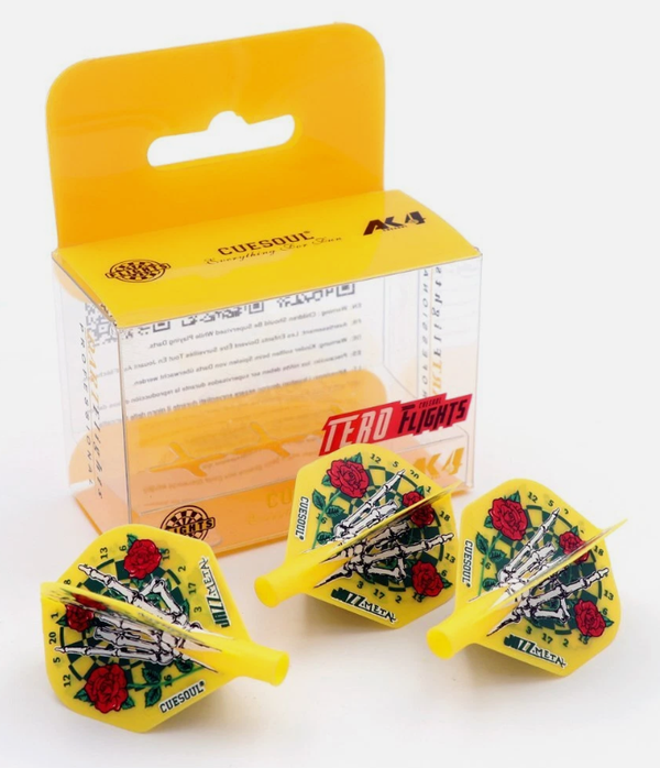 TERO AK4 Ailettes Jaune Motif Rose - Standard - Lot de 3