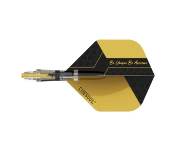 New KOFF - 3 Tiges en Carbone / 6 embouts de remplacement / 6 Ailettes - Jaune - Standard