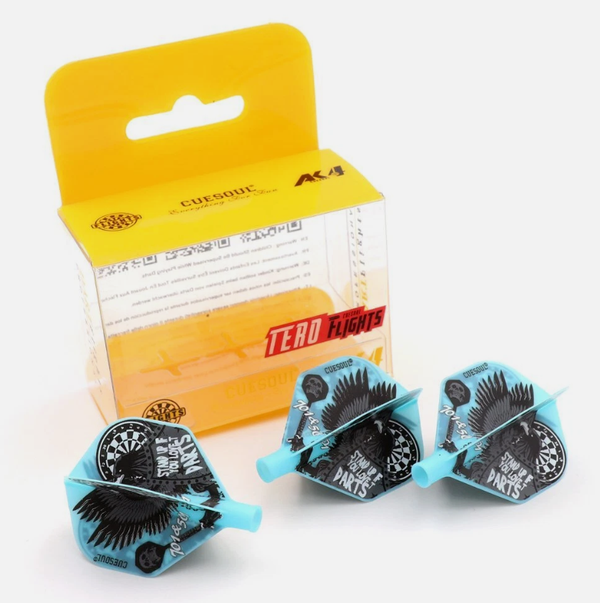 TERO AK4 Ailettes Bleu Motif Eagle - Standard - Lot de 3