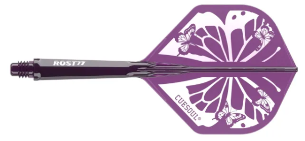 ROST 77 Violet Transparent Motif Butterfly - Standard - Taille M - Lot de 3