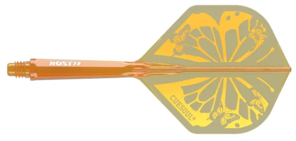 ROST 77 Orange Transparent Motif Butterfly - Standard - Taille M - Lot de 3