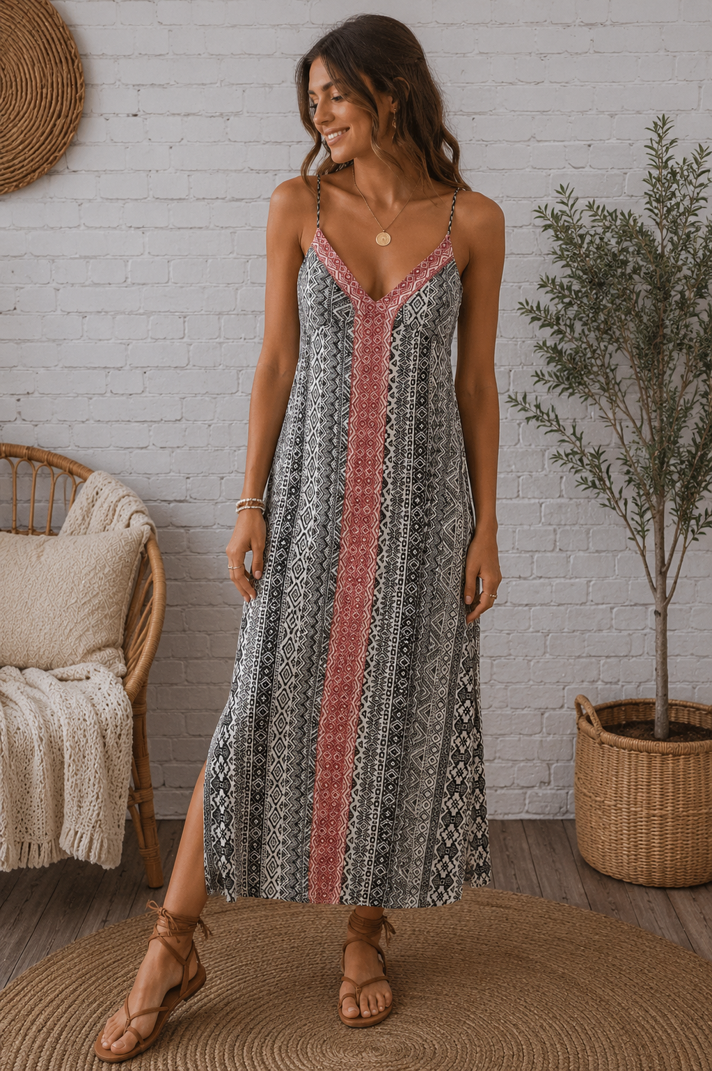 🌸SPRINGFIELD - Robe Maxi – Style Bohème Chic