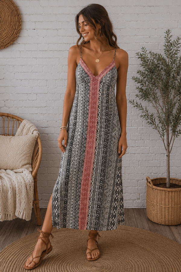 🌸SPRINGFIELD - Robe Maxi – Style Bohème Chic