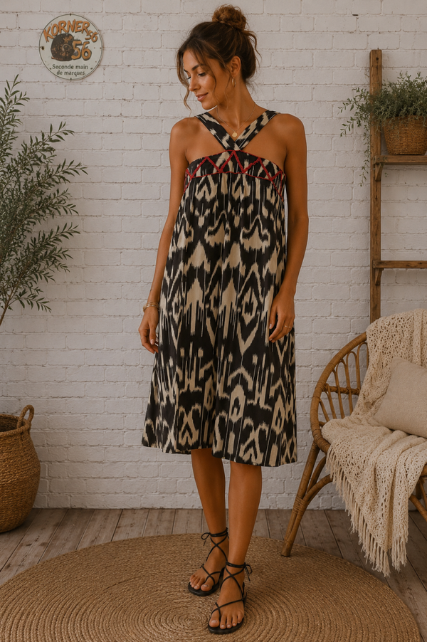 🌻SFERA - Robe mi-longue bohème chic