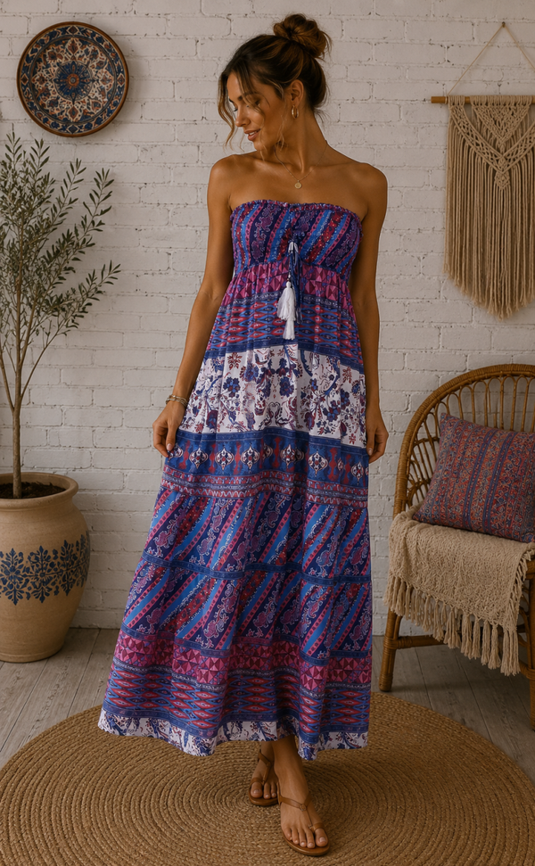 💐SFERA - Robe bustier style bohème