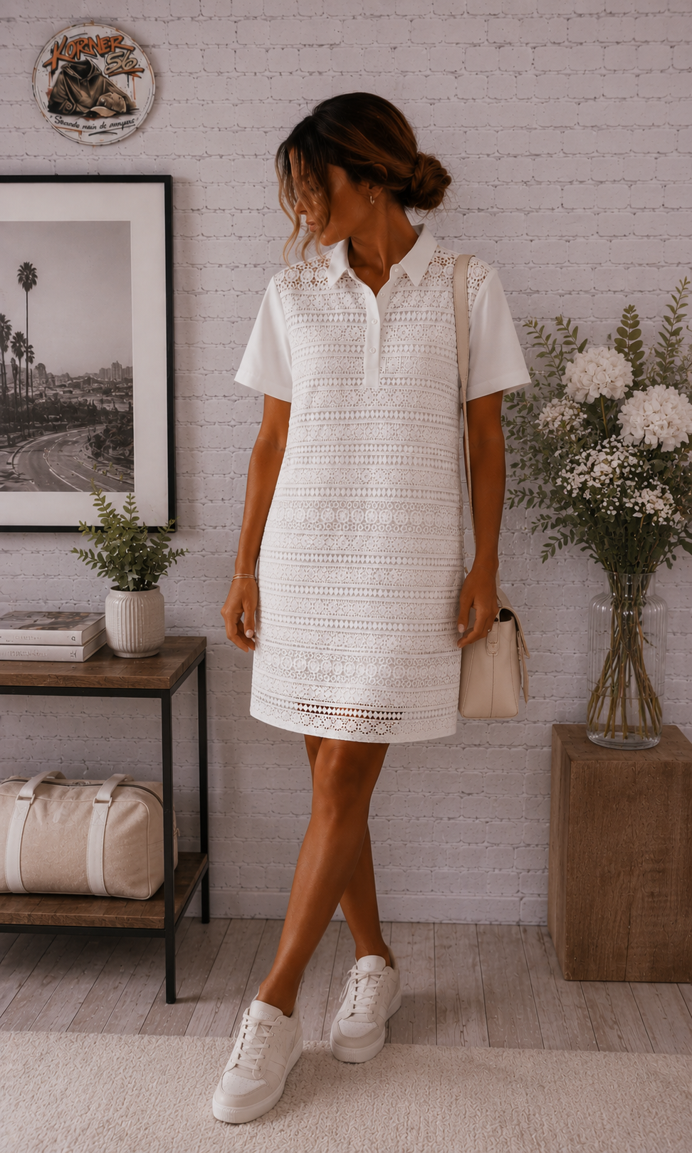 🕊️💎TOMMY HILFIGER - Robe Polo en dentelle