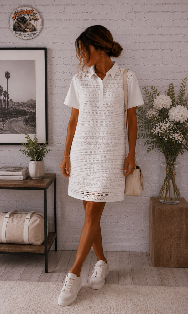 🕊️💎TOMMY HILFIGER - Robe Polo en dentelle