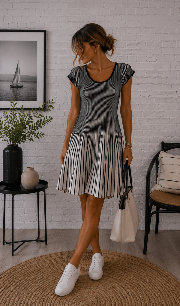 💎SINEQUANONE - Robe Patineuse Graphique