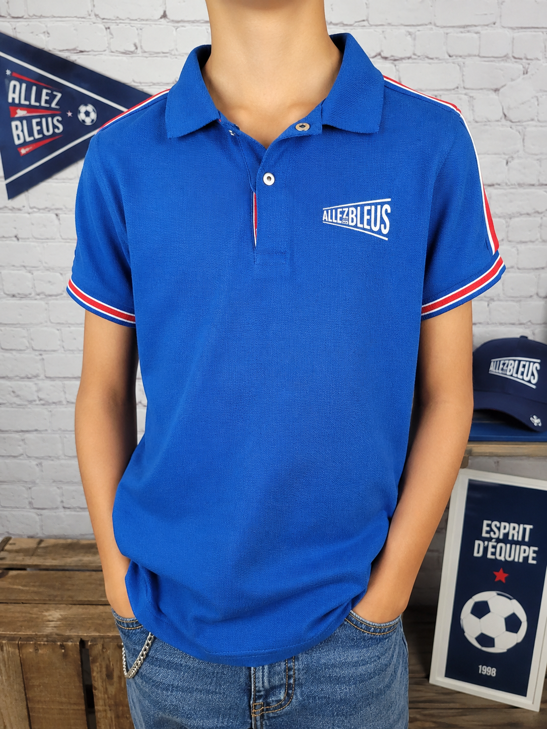 ALLEZ LES BLEUS avec KIABI - Polo manches courtes