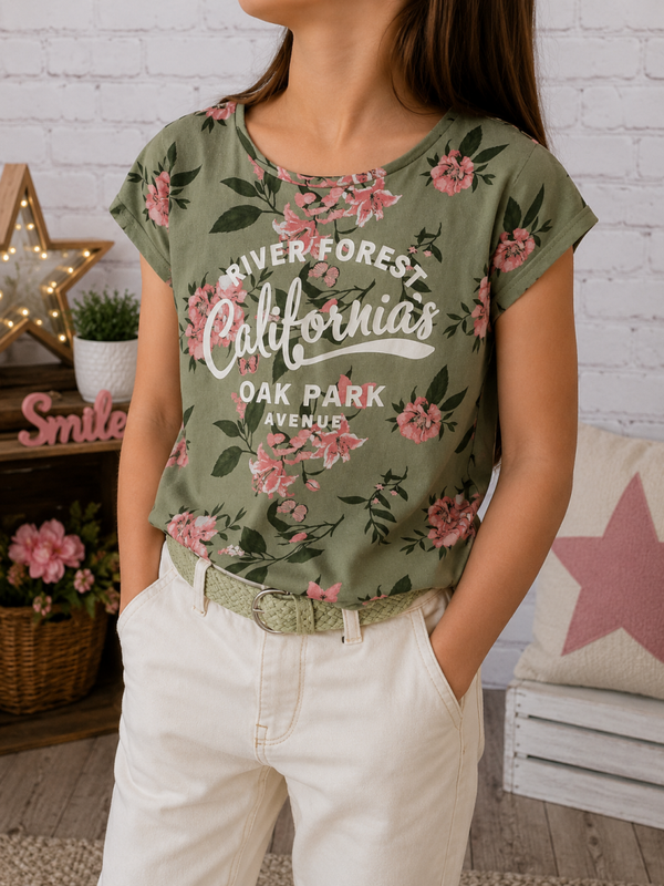 H&M - T-shirt fleuri - Motifs "California"