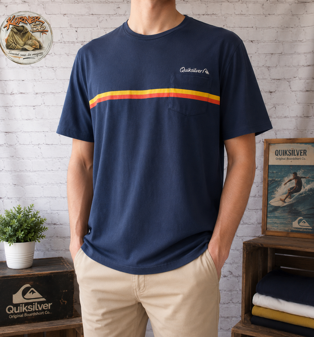 🛹 QUICKSILVER - T-shirt  Vintage Style