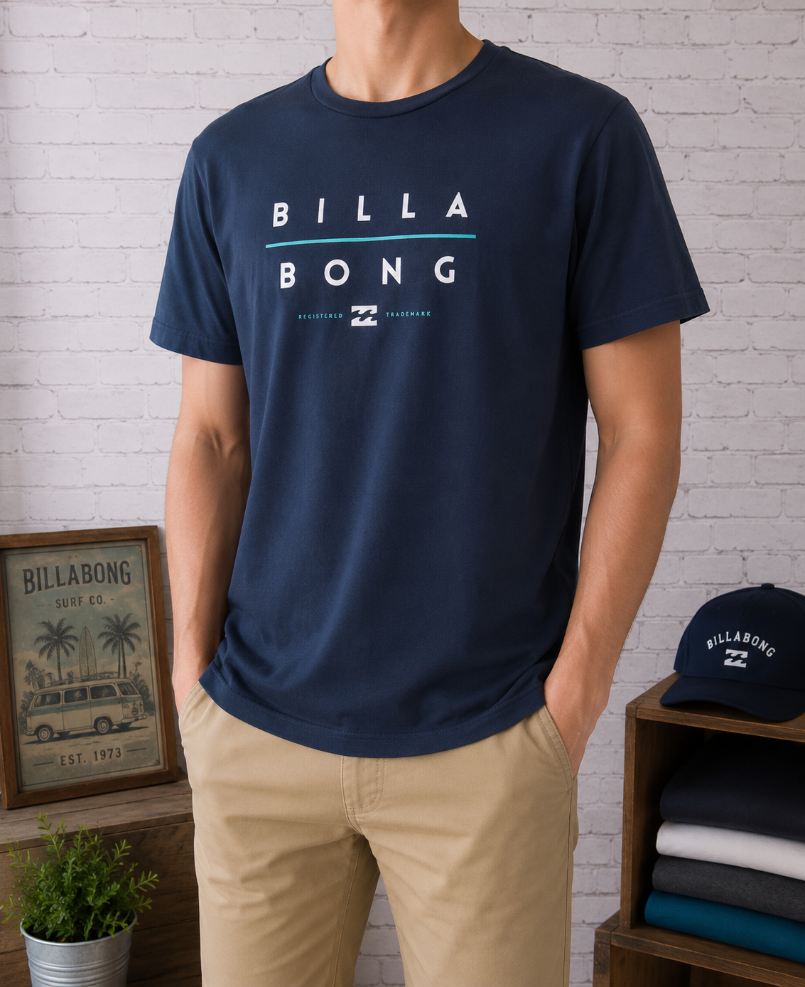 🌊 BILLABONG - T-Shirt Bleu marine